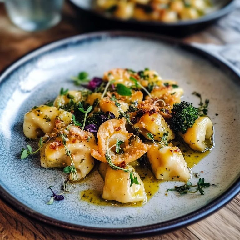Gnocchi mit Rosenkohl und Brokkoli aus dem Ofen
