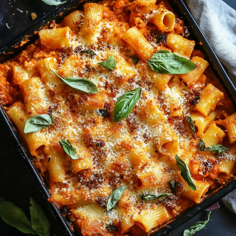 Pasta Bake with Pumpkin Tomato Sauce