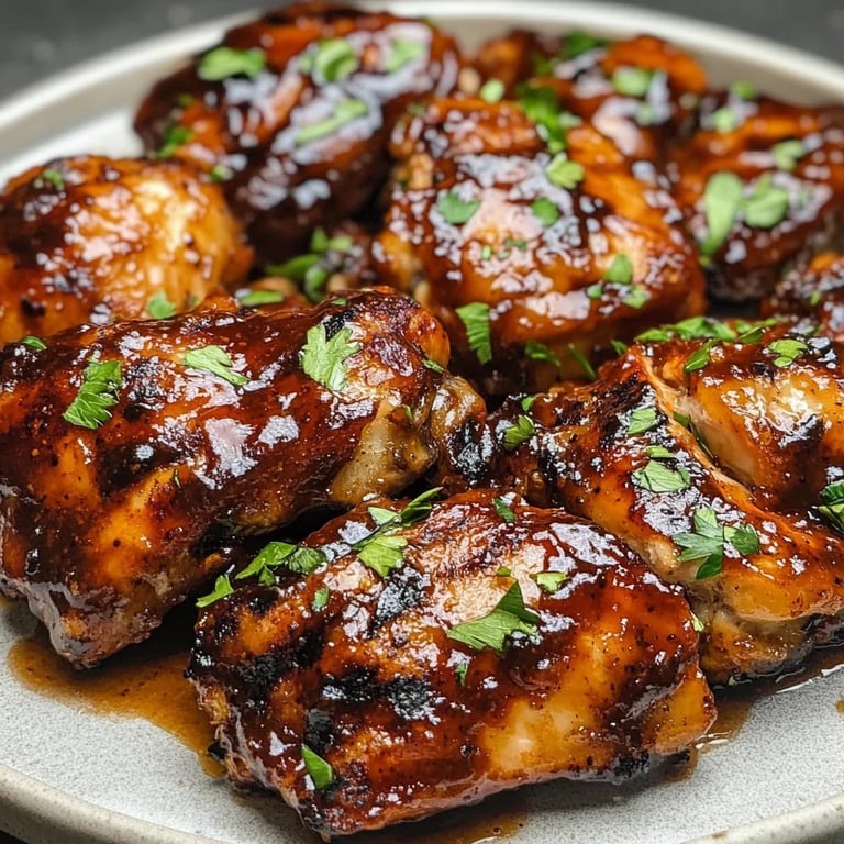 Caramelized BBQ Chicken Thighs in the Oven