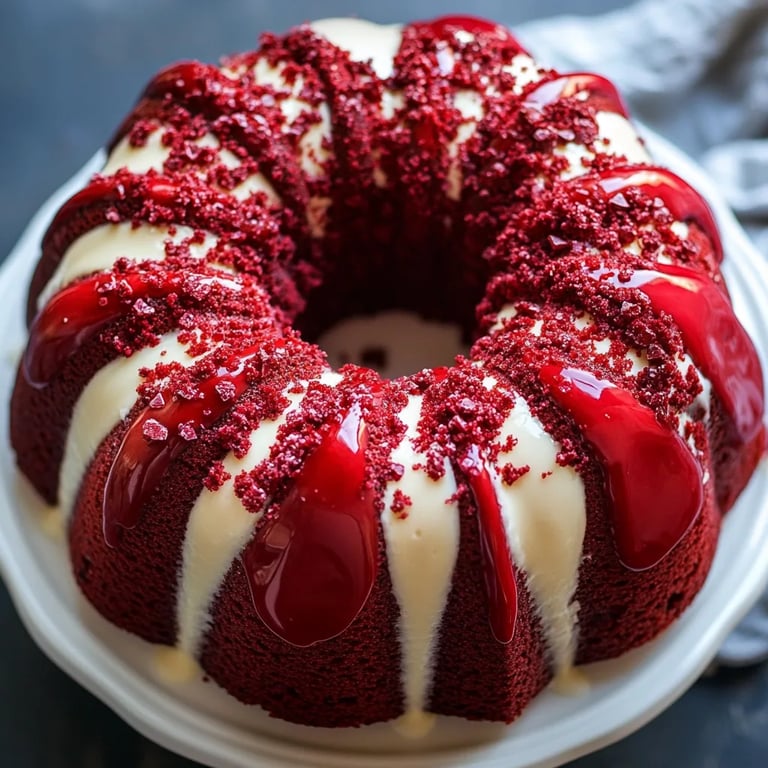 Red Velvet Cream Cheese Bundt Cake