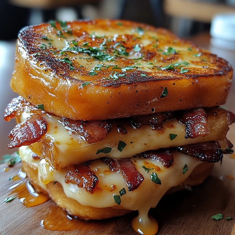 Grilled Cheese au Donut avec Bacon et Sirop d'Érable : Une Recette Incroyable Ultime