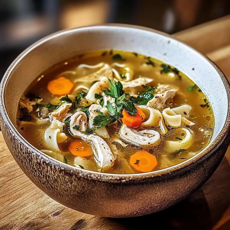 Hähnchen Nudelsuppe