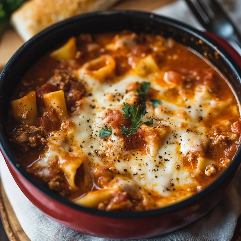 Easy One Pot Lasagna Soup