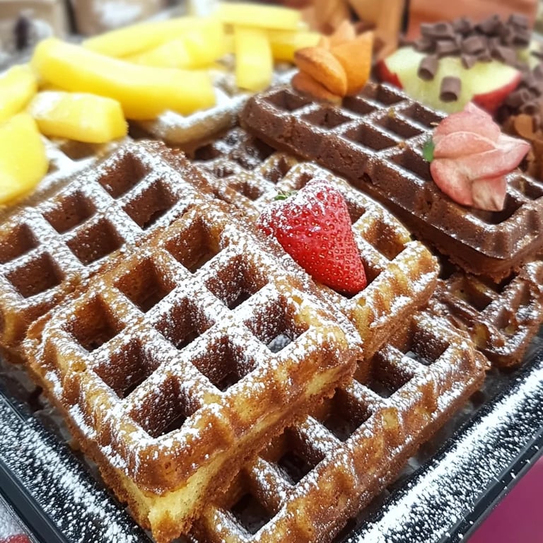 Zuckerfreie Lebkuchen Apfel Waffeln