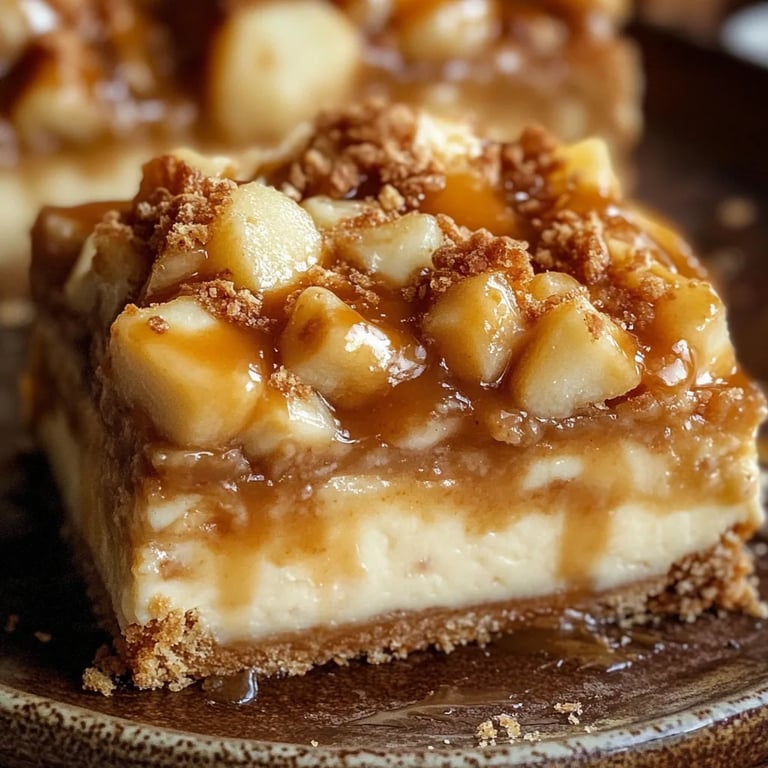 Caramel Apple Cheesecake Bars