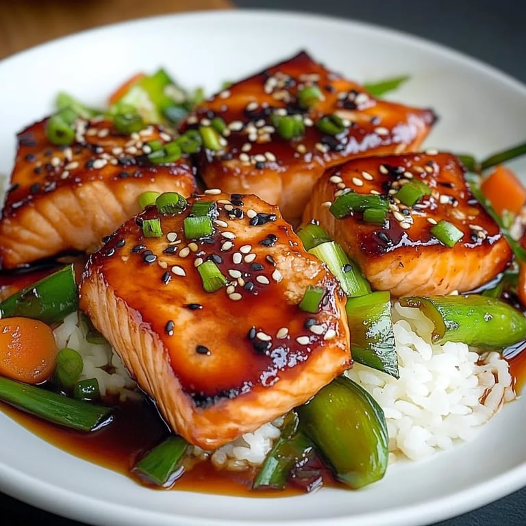 Teriyaki-Lachs mit Gemüse