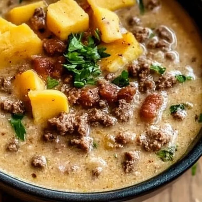 Crockpot Cheeseburger Soup