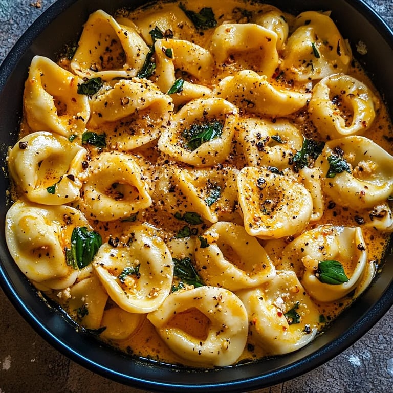 One-Pot Spicy Garlic Butter Chicken Tortellini