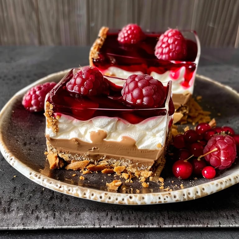 Lotus Biscoff Dessert mit Mascarpone Creme und Himbeeren