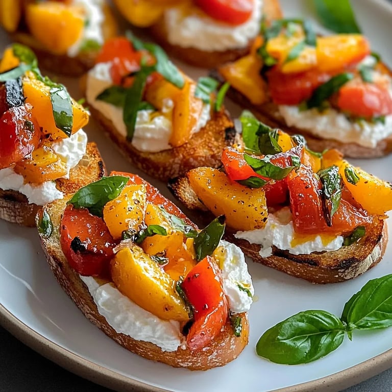 Peach Bruschetta with Whipped Ricotta: An Amazing Ultimate Recipe
