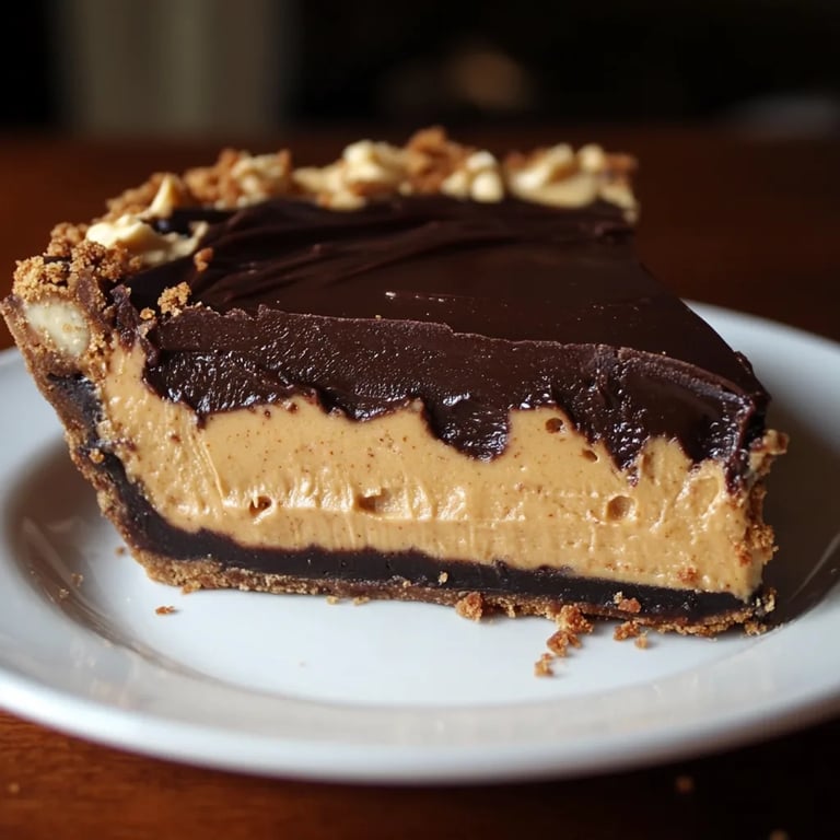 Decadent Layered Chocolate and Peanut Butter Pie