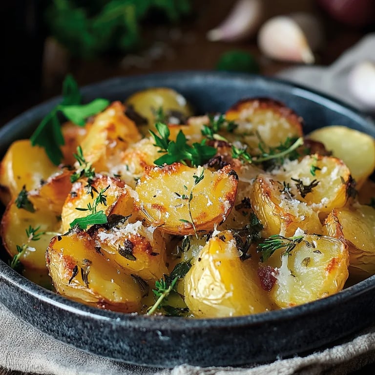 Kartoffel-Rosenkohl-Auflauf mit Speck