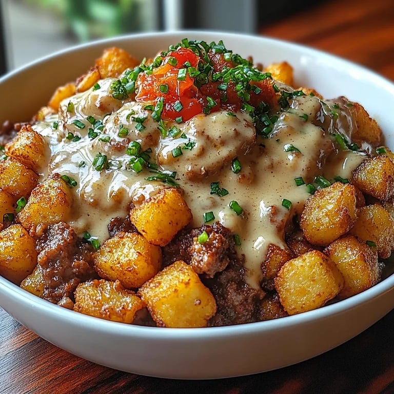 Tater Tot Breakfast Bowl with Sausage Gravy: An Amazing Ultimate Recipe