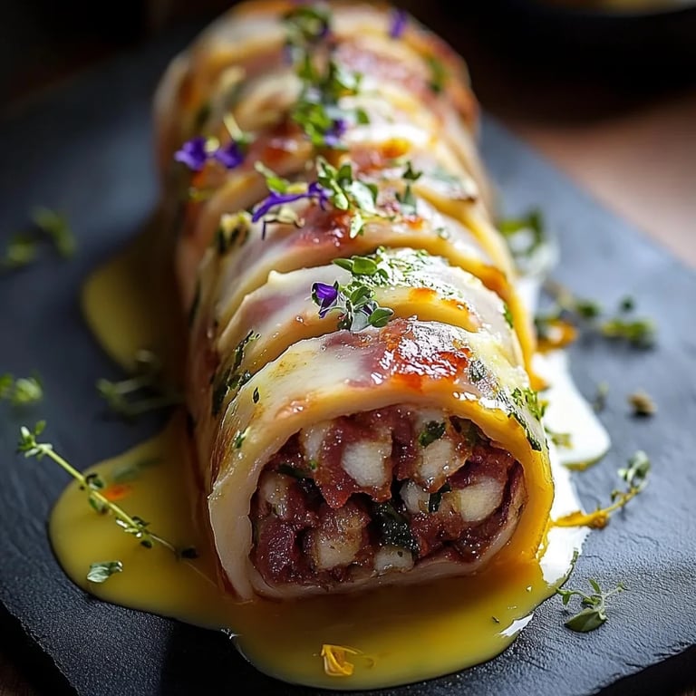 Hackfleisch-Käse-Rolle