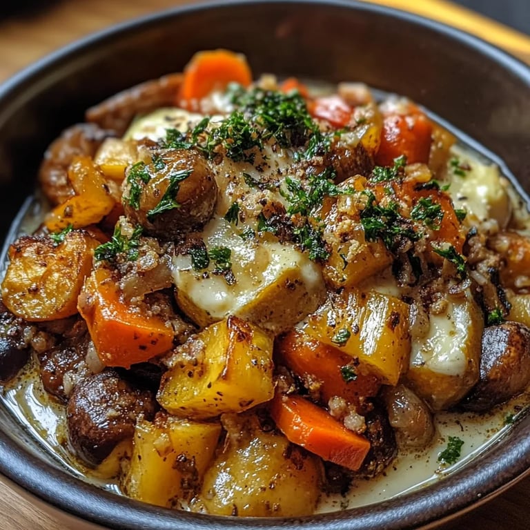 Ensopado de Legumes de Outono com Molho de Nozes e Queijo de Cabra: Uma Receita Incrível e Essencial
