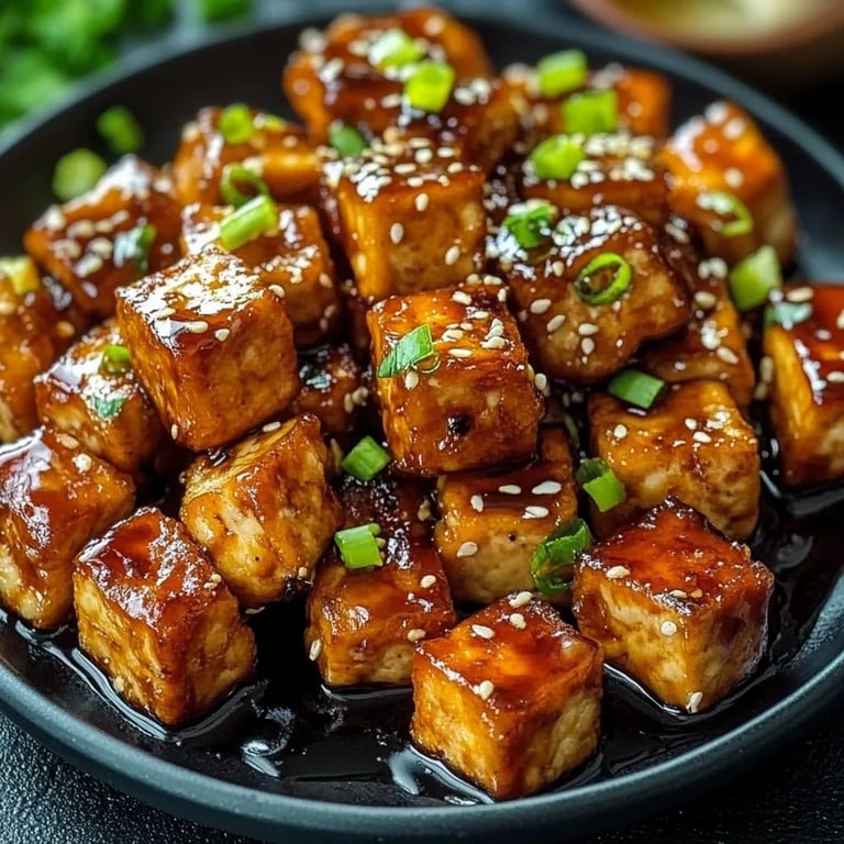 Crispy Honey Garlic Tofu