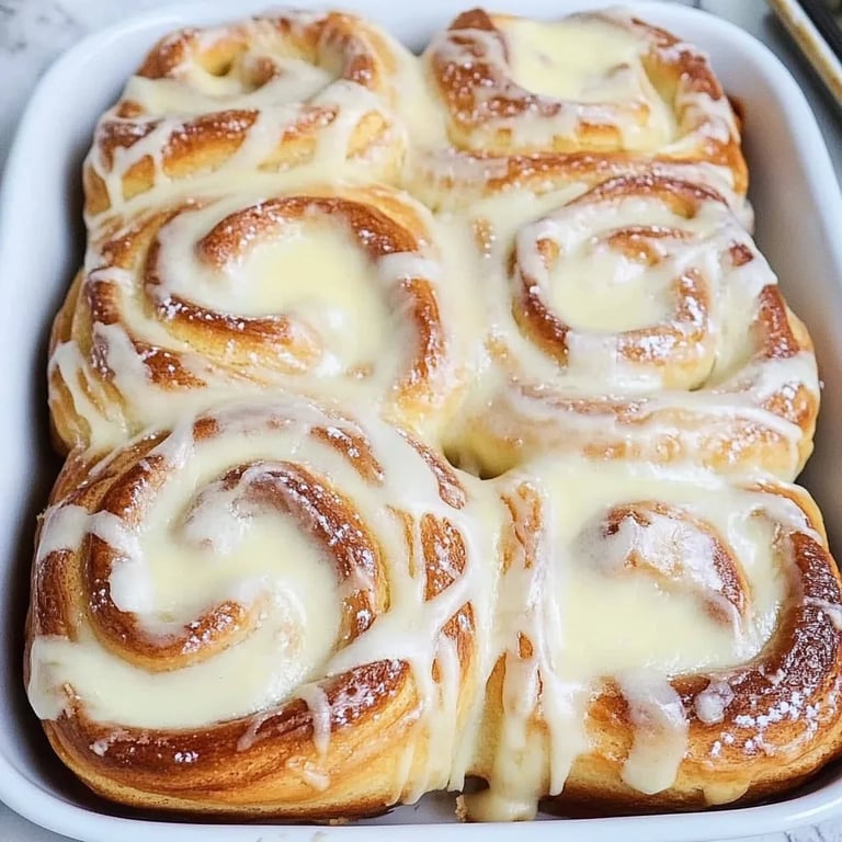 Zimtschnecken-Brioche mit Vanille-Frischkäse-Glasur