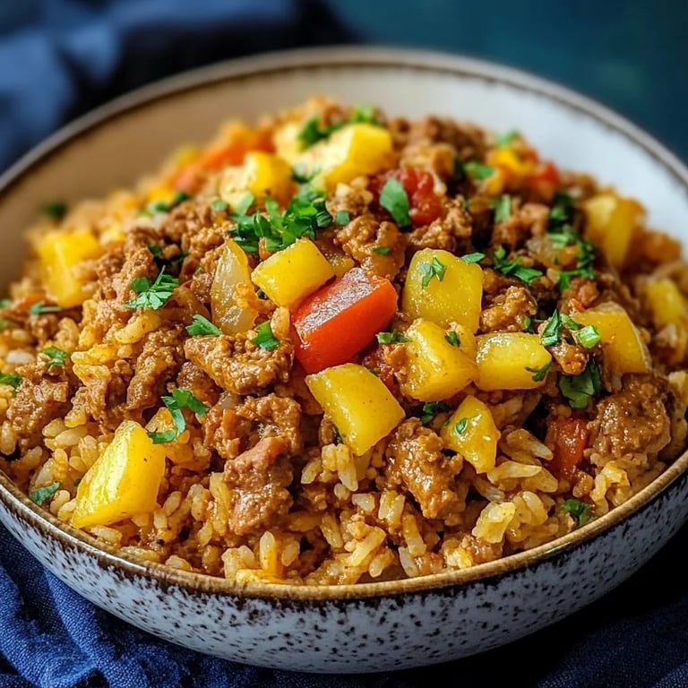 Curryreis mit Hackfleisch