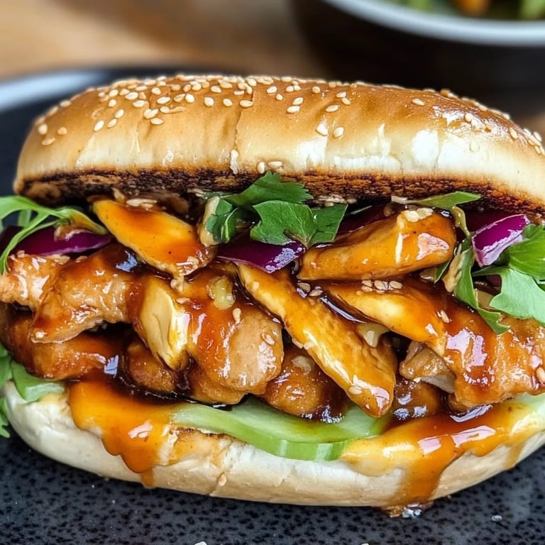 Hähnchen-Teriyaki-Sandwich