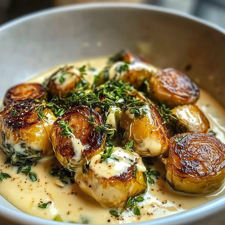 Cremiger Winter-Rosenkohl