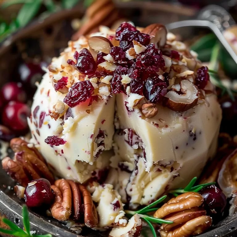 Festive Cranberry and Pecan Cheese Ball