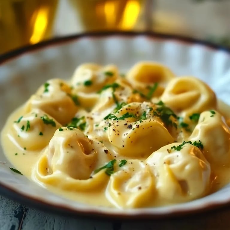 Tortellini in Käsesoße