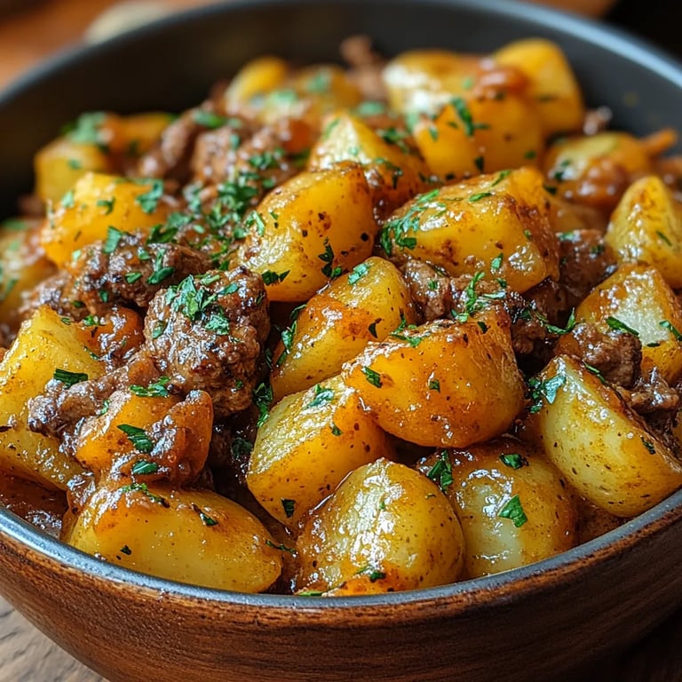Carne y Papas con Queso en una Sola Olla: Una Increíble Receta Última