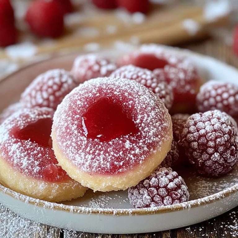 Marzipan Himbeer Plätzchen
