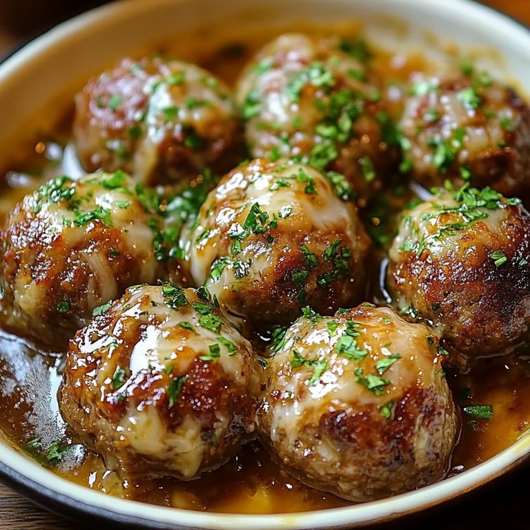 French Onion Meatballs w/ Savory Onion Sauce: The Incredible 5-Star Recipe