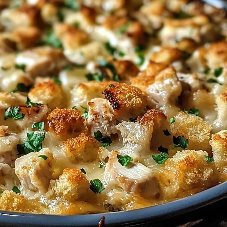 Easy Chicken & Stuffing Casserole
