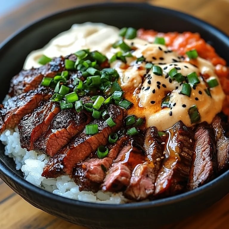 <p>Korean BBQ Steak Rice Bowls: An Incredible 5-Star Recipe</p>