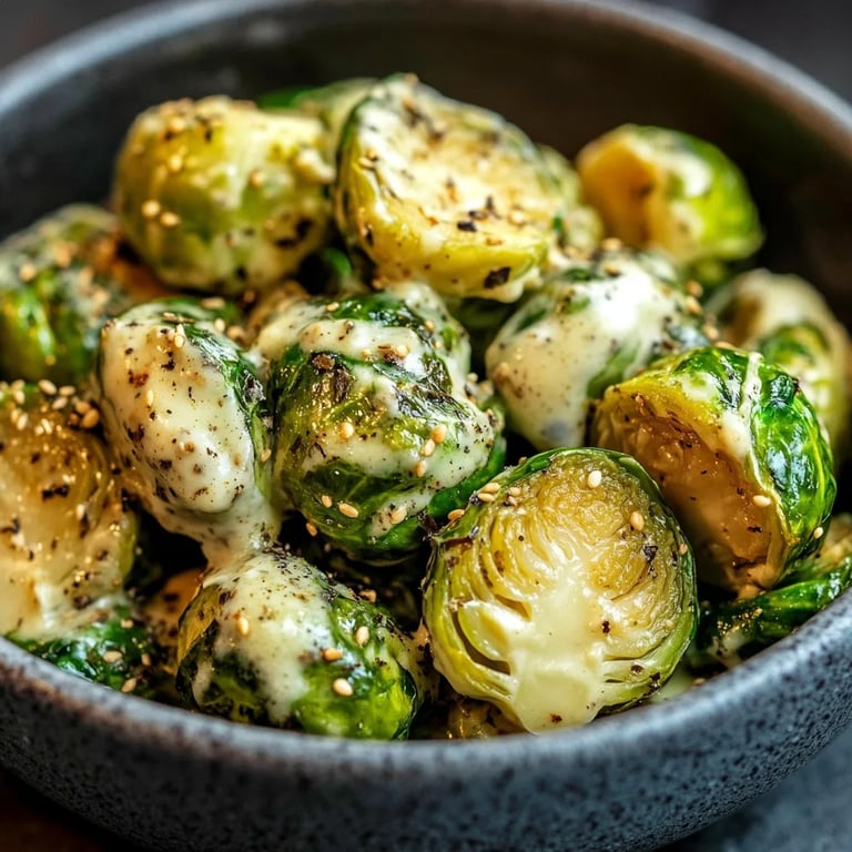 Rosenkohl in Frischkäse-Senfsauce