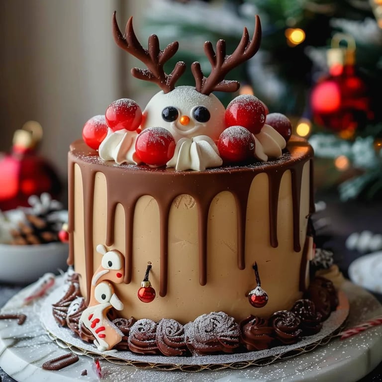 15 Beste Ideen zur Dekoration von Weihnachtskuchen für einen Wunderschönen Tisch