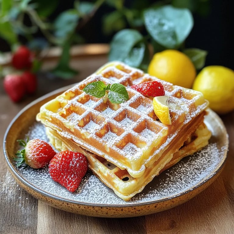 Zitronen-Quark-Waffeln