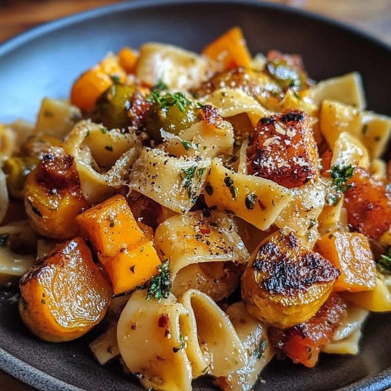 Autumn Sausage Pasta Squash