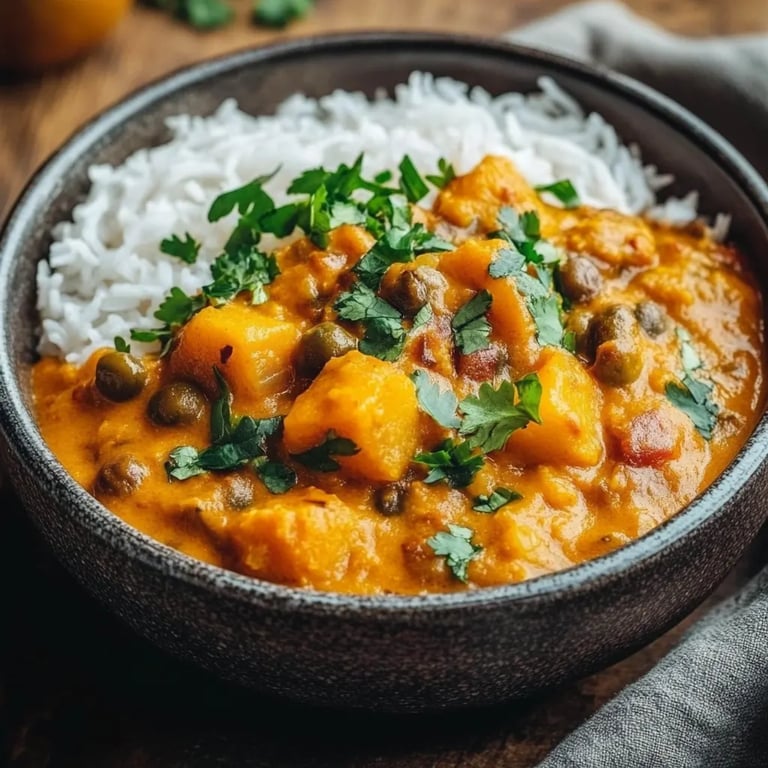 Süßkartoffel-Kichererbsen-Curry