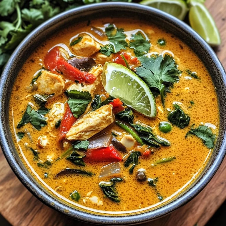 Thai Coconut Chicken Curry Soup