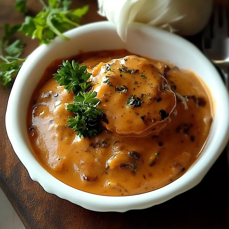 Hausgemachte Jäger Sauce (deutsche Jägersauce)