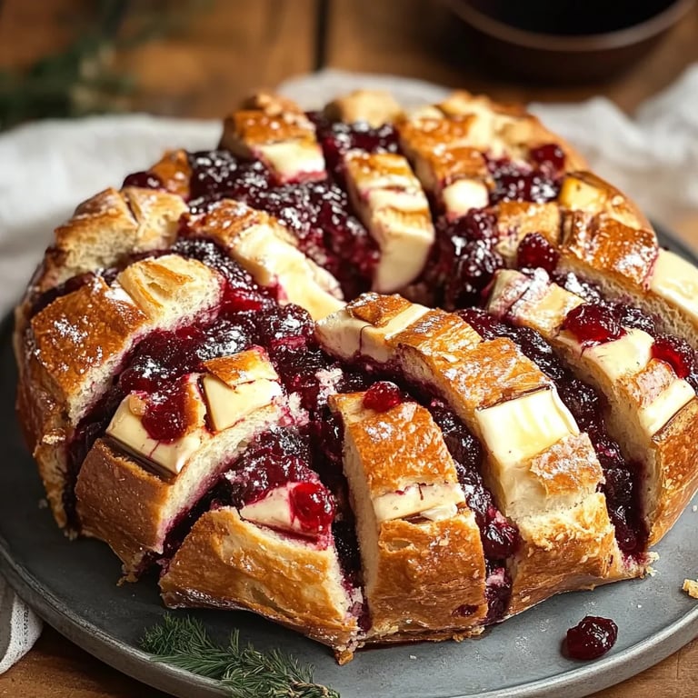 Cranberry Brie Pull-Apart Bread