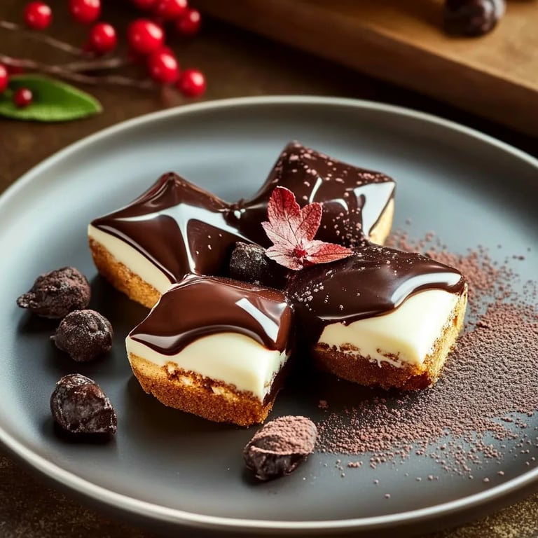 Schokoladenglasierte Plätzchen