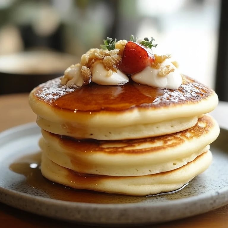 Fluffy Japanese Soufflé Pancakes