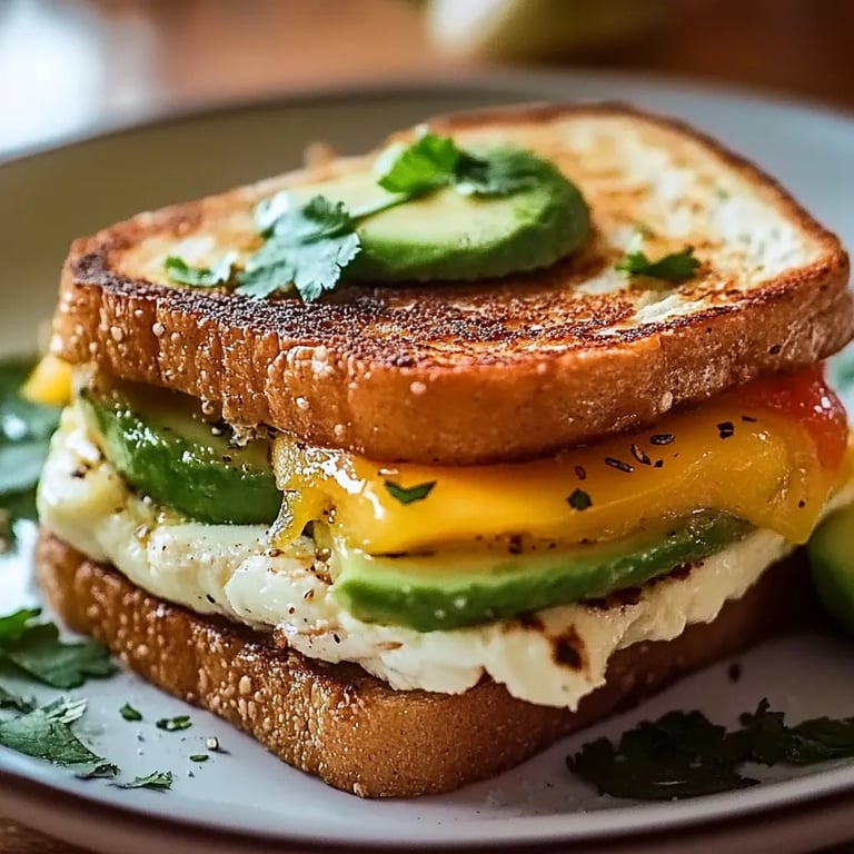 Gegrilltes Hühnchen-Avocado-Melt