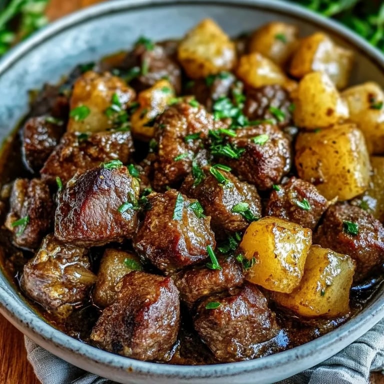 Slow Cooker Garlic Butter Beef Bites