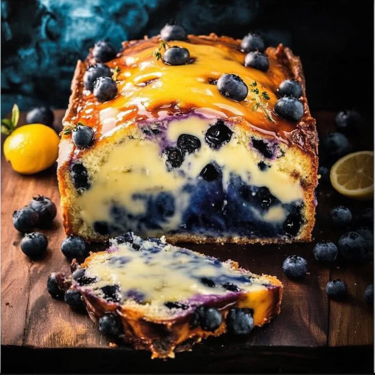 Zitronen-Blaubeer-Joghurt-Kuchen