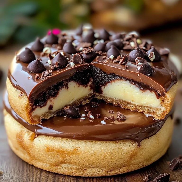 Käsekuchen-gefüllte Schokoladenkekse