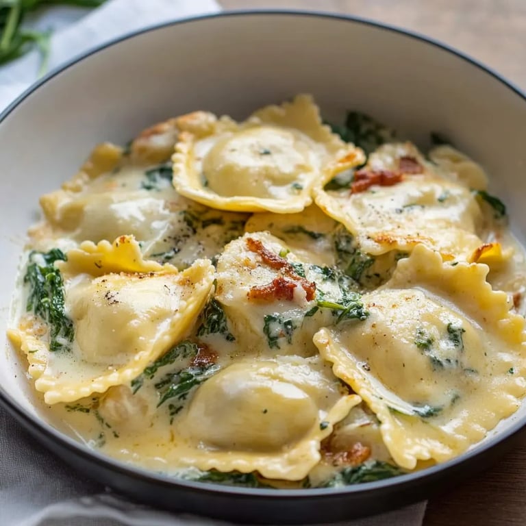 Cremige toskanische Ravioli