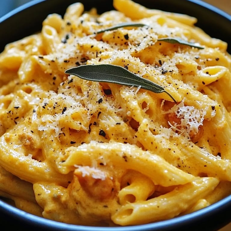 Creamy Pumpkin Cottage-Cheese Pasta