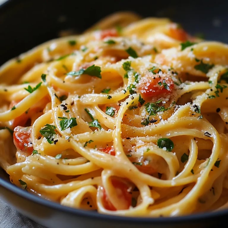 Cremige Pasta mit getrockneten Tomaten