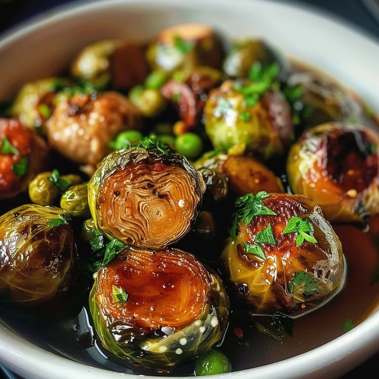 Rosenkohleintopf mit Hackbällchen