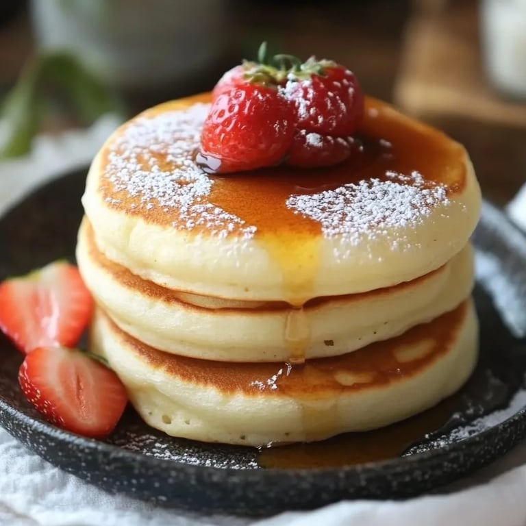 Luftige Japanische Soufflé-Pfannkuchen